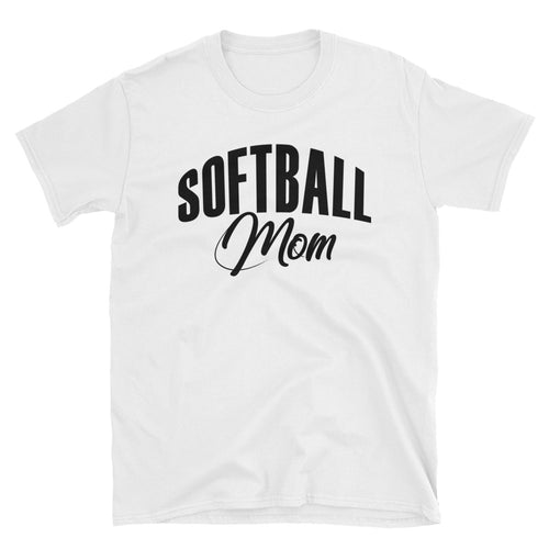 Softball Mom T Shirt Unisex White Sporty Softball Mom Gift T Shirt Design Idea - FlorenceLand