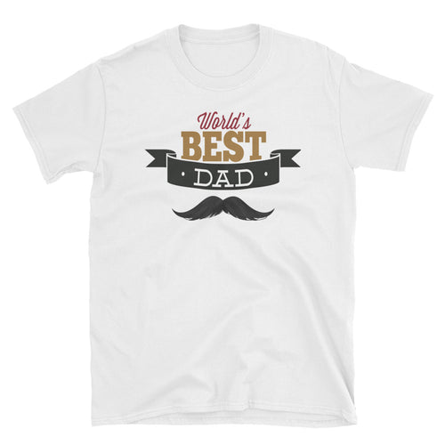 Unisex World Best Dad T Shirt Short Sleeve White T Shirt Gifts for Dad - FlorenceLand