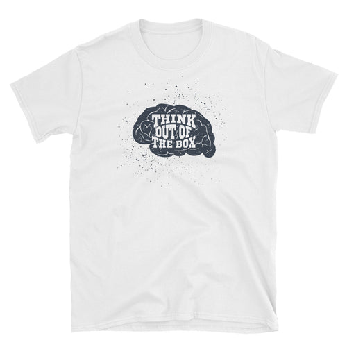 Think Out Of the Box T shirt White Innovative Ways T shirt Experimental Short-Sleeve T-Shirt for Women - FlorenceLand