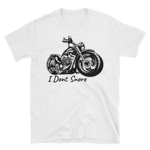 Motorcycle T Shirt I Dont Snore Biker T Shirt White Motorbike T Shirt for Men - FlorenceLand