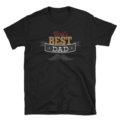 Unisex World Best Dad T Shirt Short Sleeve Black T Shirt Gifts for Dad - FlorenceLand