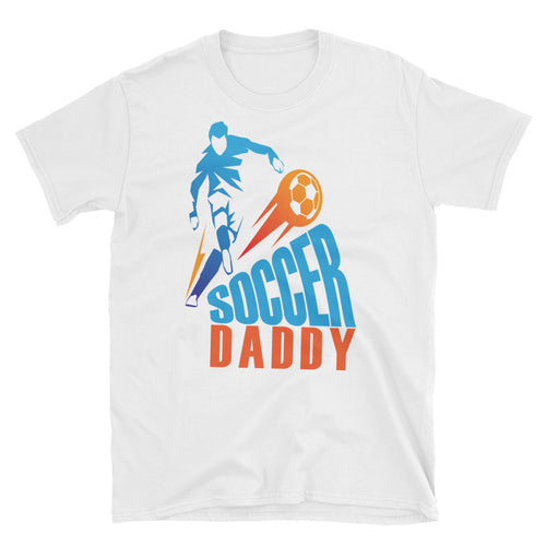 Unisex Soccer Dad T Shirt White Football Daddy T Shirt for Men - FlorenceLand