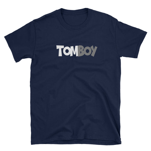 Tomboy T-Shirt Top Tee Shirt, Unisex Roundneck Shirt, Navy Cute Feminist T-shirt, Feminism Shirt Tee - FlorenceLand