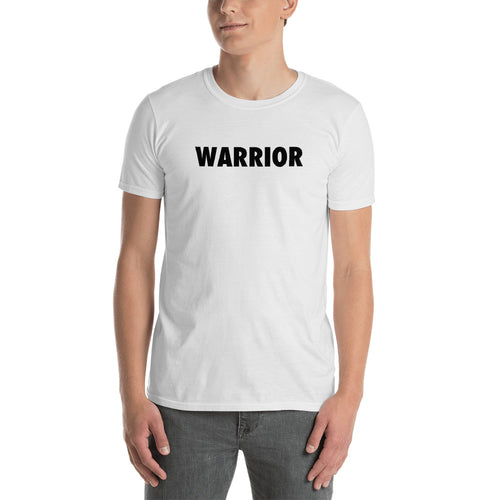 Warrior T Shirt White Cotton Warrior T Shirt for Men - FlorenceLand