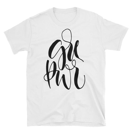 Girl Power T Shirt White Short-Sleeve Grrl Power Empowerment T-Shirt for Women - FlorenceLand