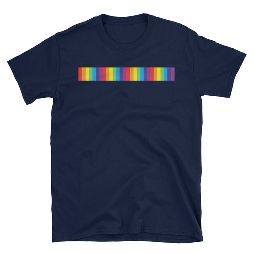 Gay Pride T-shirt Rainbow T-shirt Navy Blue Gay Male Fit T Shirt - FlorenceLand