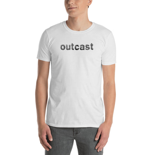 Outcast T Shirt White One Word Outcast T Shirt for Men - FlorenceLand