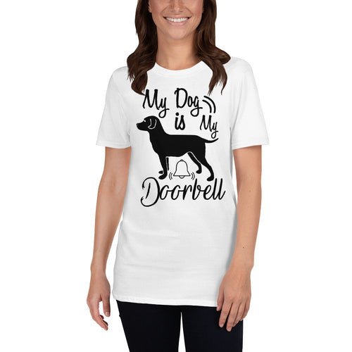 Buy My Dog Is My Doorbell T-Shirt for Women in White