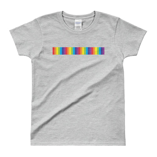 Gay Pride T-shirt Rainbow T-shirt Grey Gay Female Fit T Shirt - FlorenceLand