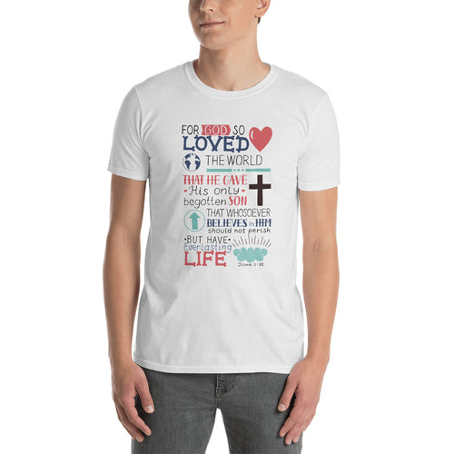 Gods Love T Shirt Christian Religion T Shirt White Bible Verses T Shirts for Men - FlorenceLand