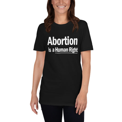 Buy Abortion is a Human Right T-Shirt for Women in Black