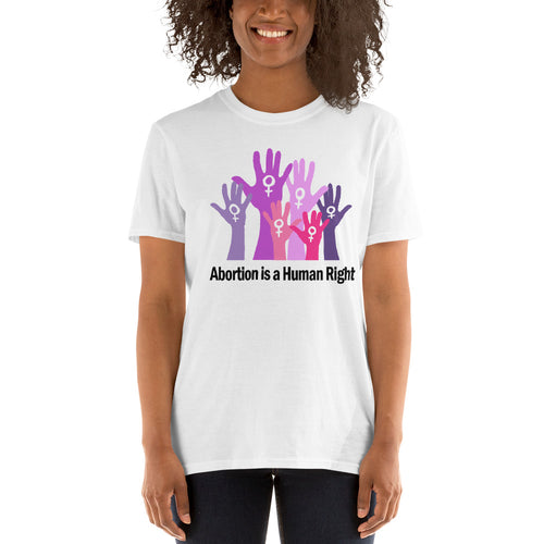Buy Abortion is a Human Right T-Shirt for Women in White Color
