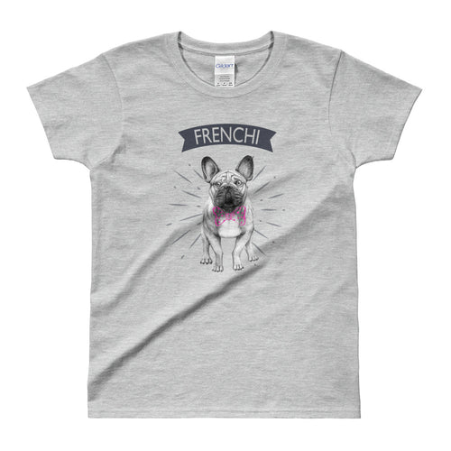 French Bulldog T Shirt Grey Dog Lover T Shirt Cute Bulldog T Shirt for Women - FlorenceLand