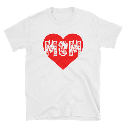 Mom Heart T Shirt White Unisex Mothers Day T Shirt Gift for Mom Awesome Mom T Shirt - FlorenceLand