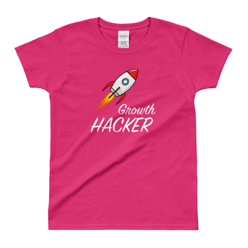 Growth Hacker T Shirt Pink Market Growth Hacker T Shirt for Women - FlorenceLand
