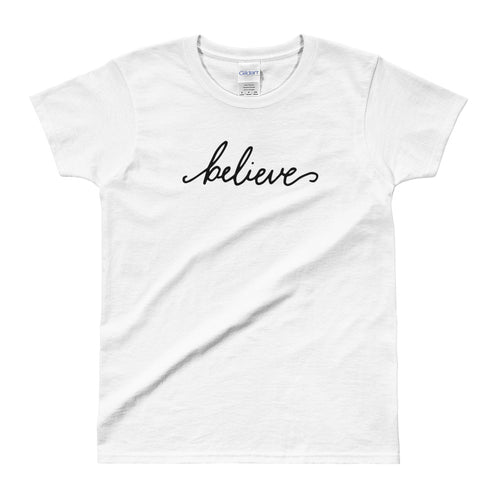 Believe T Shirt I want to Believe T Shirt White for Women - FlorenceLand