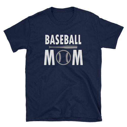 Baseball Mom T Shirt Navy Short-Sleeve Unisex Baseball Mom T Shirt - FlorenceLand