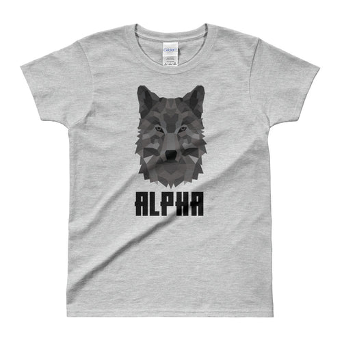 Alpha Wolf Head T Shirt Grey Wolf Head Alpha T Shirt for Women - FlorenceLand