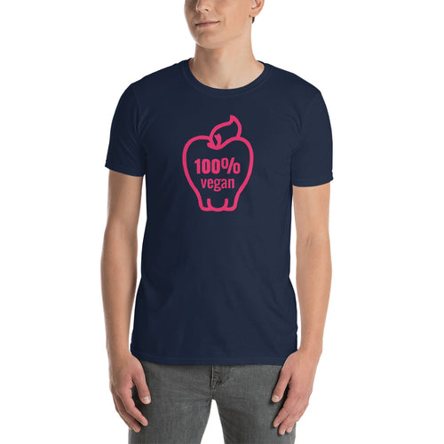100% Vegan T Shirt Vegan Man Navy for Men - FlorenceLand