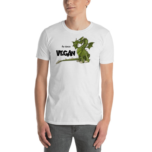 Vegan By Choice T Shirt White Vegan By Choice Dragon T Shirt for Men - FlorenceLand