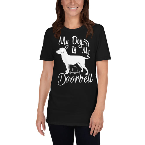 Buy My Dog Is My Doorbell  T-Shirt for Women in Black