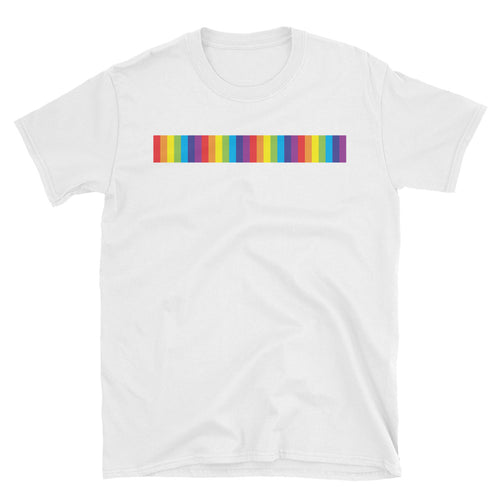 Gay Pride T-shirt Rainbow T-shirt White Gay Male Fit T Shirt - FlorenceLand