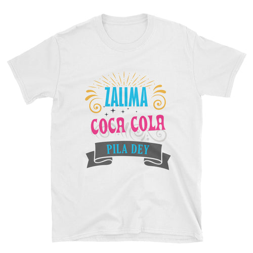 Zalima Coca Cola Pila De T-Shirt White Funny Desi T Shirt for Women - FlorenceLand