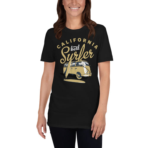 Buy California Best Surfer T-Shirt for Women in Black
