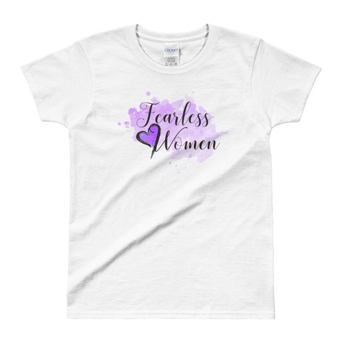 Fearless Woman T Shirt White Motivational T Shirt Fearless Lady T Shirt - FlorenceLand