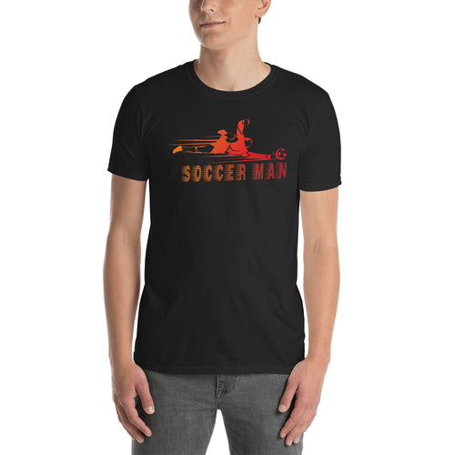 Soccer T Shirt Black Soccer Man T Shirt for Sporty Men - FlorenceLand