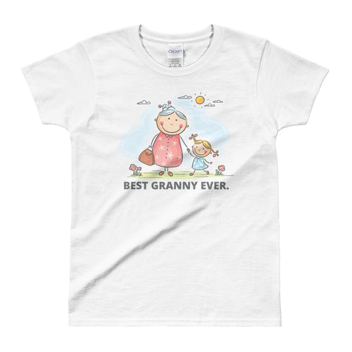 Best Granny Ever T Shirt Grandma & Granddaughter Love White Color T Shirt - FlorenceLand