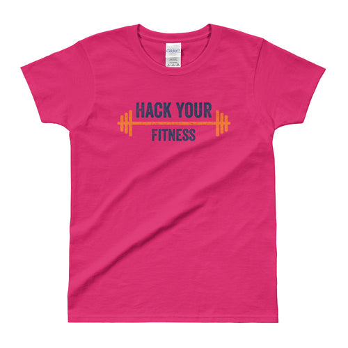 Hack Your Fitness T Shirt Gym T Shirt Pink Fitness T Shirt for Women - FlorenceLand