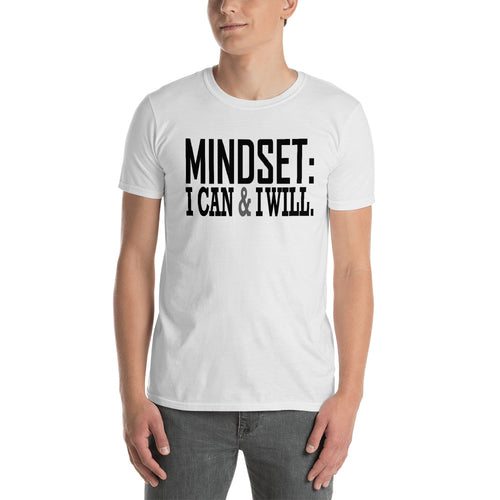 Mindset T Shirt White Mindset, I Can Do it & I Will Do It T Shirt for Men - FlorenceLand