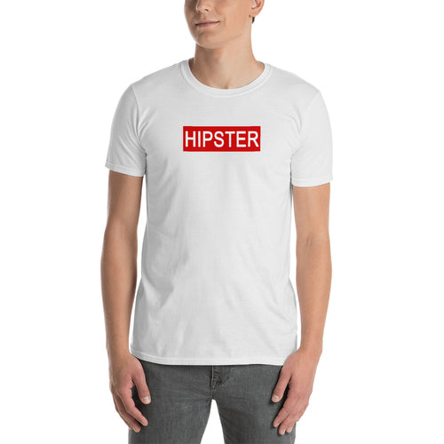 Hipster T Shirt White Hipster Dude T Shirt Cotton T Shirt for Men - FlorenceLand