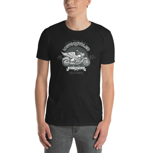 Motorcycle T Shirts Black Retrobike Tee Shirts Cotton Triumph Motorcycle T Shirts for Men - FlorenceLand