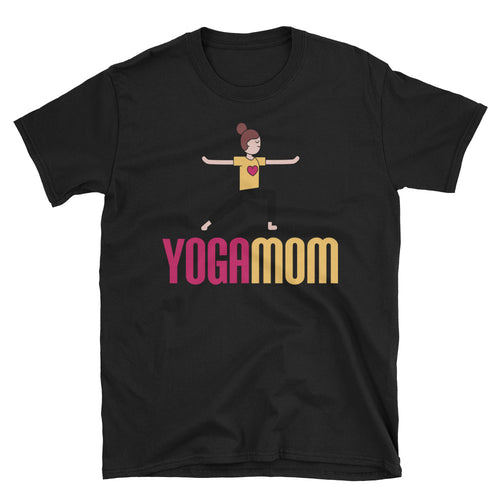 Yoga Mom T Shirt Black Cotton Spiritual Yoga T Shirt T Shirt for Mum - FlorenceLand