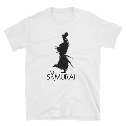 Samurai T Shirt White Cotton Samurai T Shirt for Men - FlorenceLand
