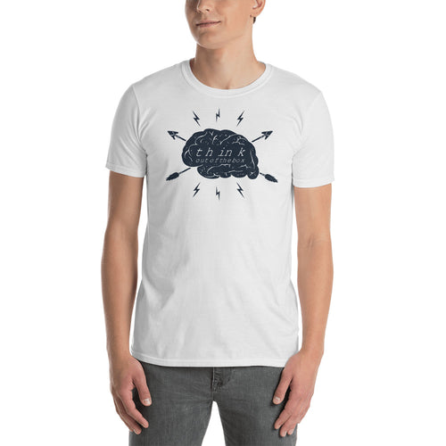 Think Out of The Box T shirt White New Idea T Shirt for Men - FlorenceLand
