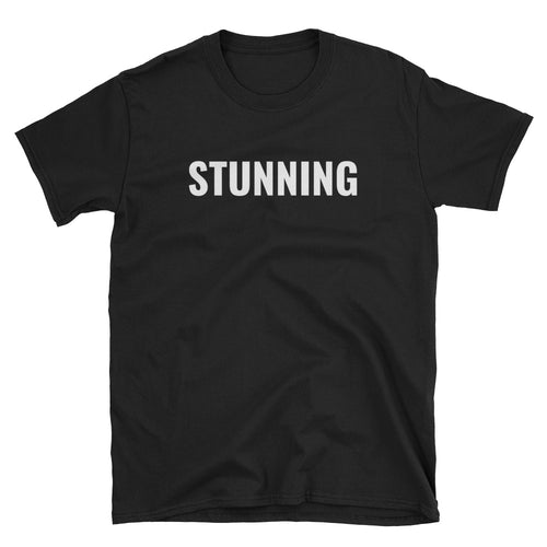 Stunning T Shirt Black One Word Stunning Short-Sleeve T-Shirt for Women - FlorenceLand