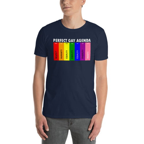 Gay Agenda T Shirt Navy Man Fit Perfect Gay Agenda T Shirt - FlorenceLand