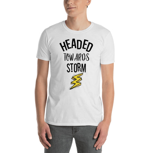Headed Towards Storm T Shirt White Motivational Quote T-Shirt for Men - FlorenceLand
