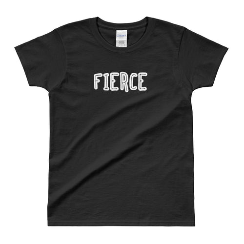 Fierce T Shirt Black Cotton Be Fierce T Shirt for Women - FlorenceLand