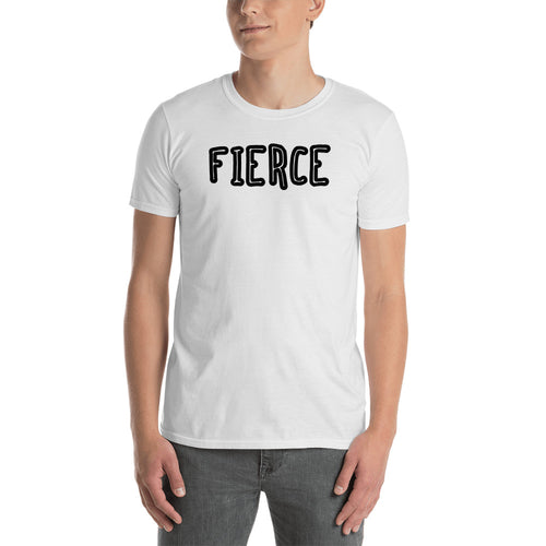 Fierce T Shirt White Cotton Be Fierce T Shirt for Men - FlorenceLand