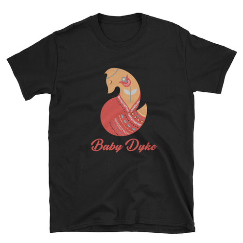 Baby Dyke T Shirt Black Cute Dyke Definition T Shirt Unisex Baby Dyke Fox T Shirt - FlorenceLand
