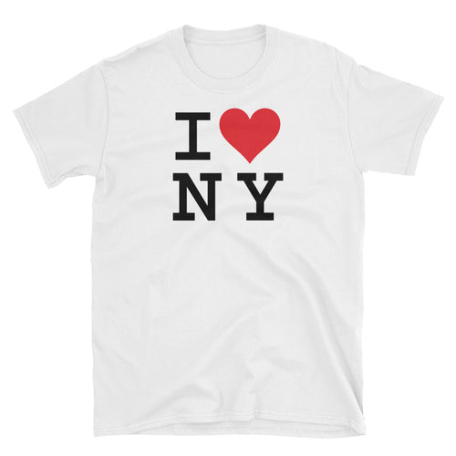 I Love NY White 100% Cotton I Love New York T Shirt for Men - FlorenceLand