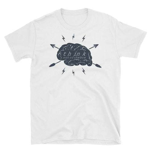 Think Out of The Box T shirt White New Idea T Shirt for Women - FlorenceLand