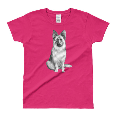 German Sheppard T Shirt Pink German Sheppard T Shirt for Women - FlorenceLand