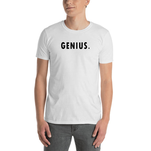 Genius T-Shirt White Genius Man T Shirt for Men - FlorenceLand