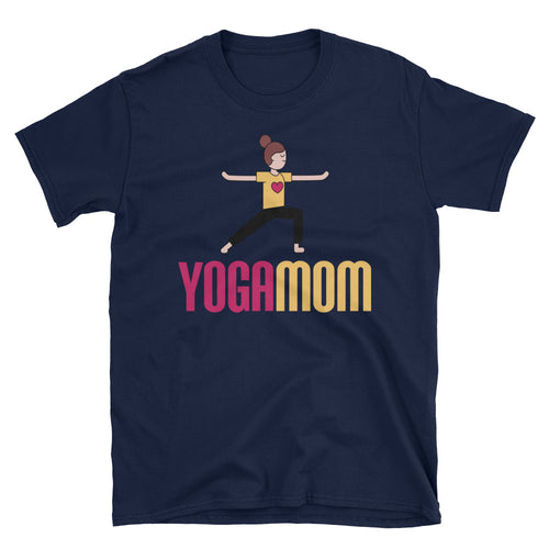 Yoga Mom T Shirt Navy Cotton Spiritual Yoga T Shirt T Shirt for Mum - FlorenceLand