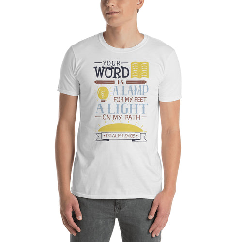 Your Word is a Lamp To My Feet and a Light To My Path T Shirt White Bible Verses T Shirt for Men - FlorenceLand